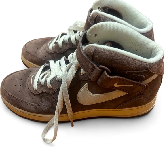 Nike AIr Force 1 Mid ‘07 QS Chocolate Brown suede men’s size 11 - Picture 3 of 10